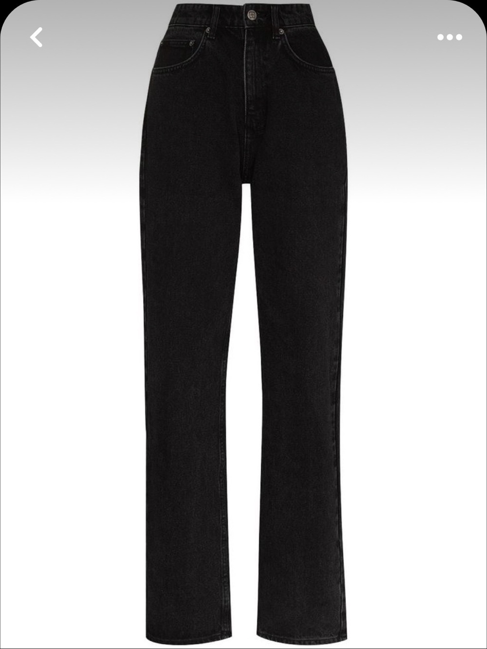 Ksubi Playback High-Waist Straight Leg Jeans in Black (Size 26).